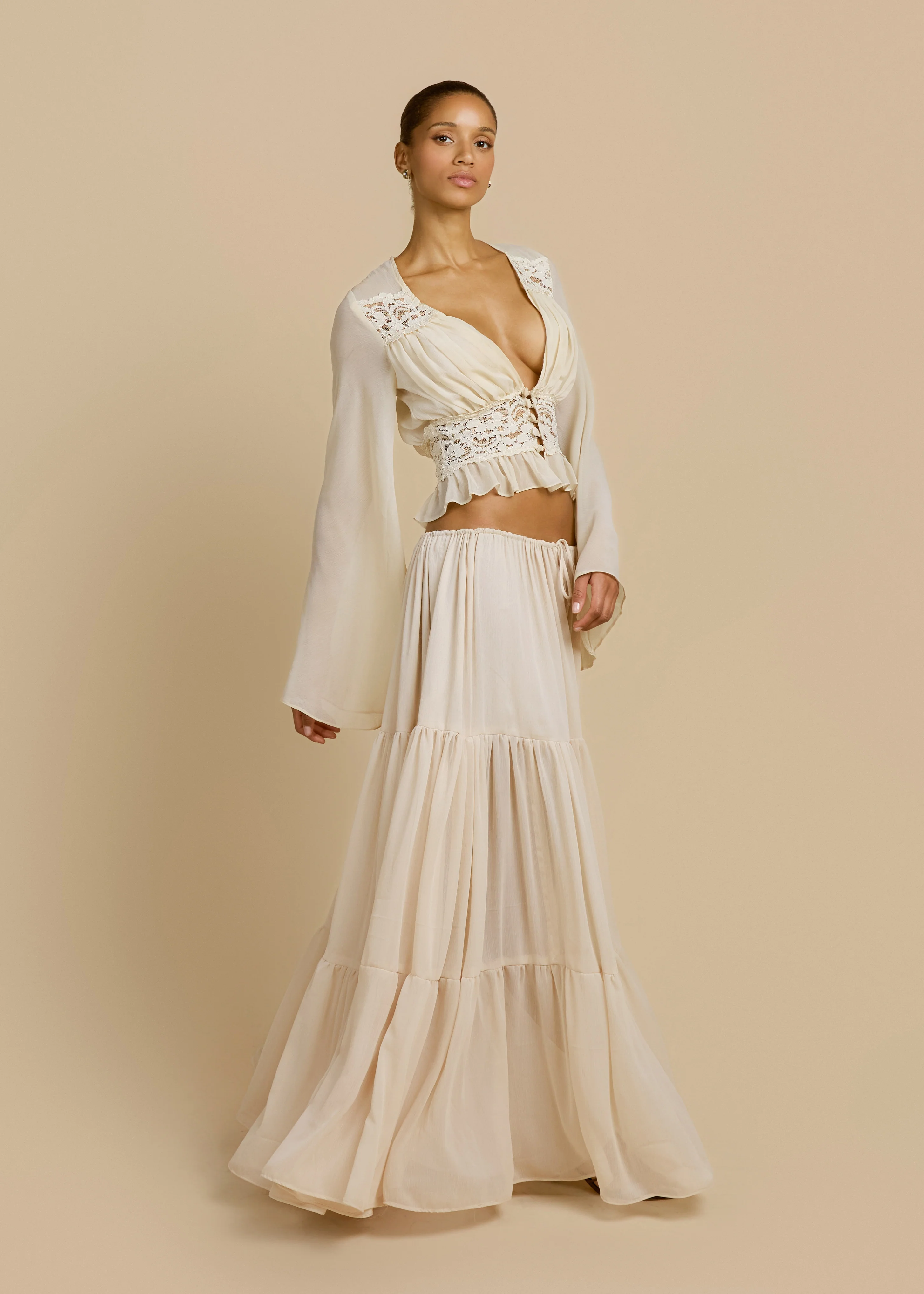 ALESSANDRA SKIRT IVORY - Image 3