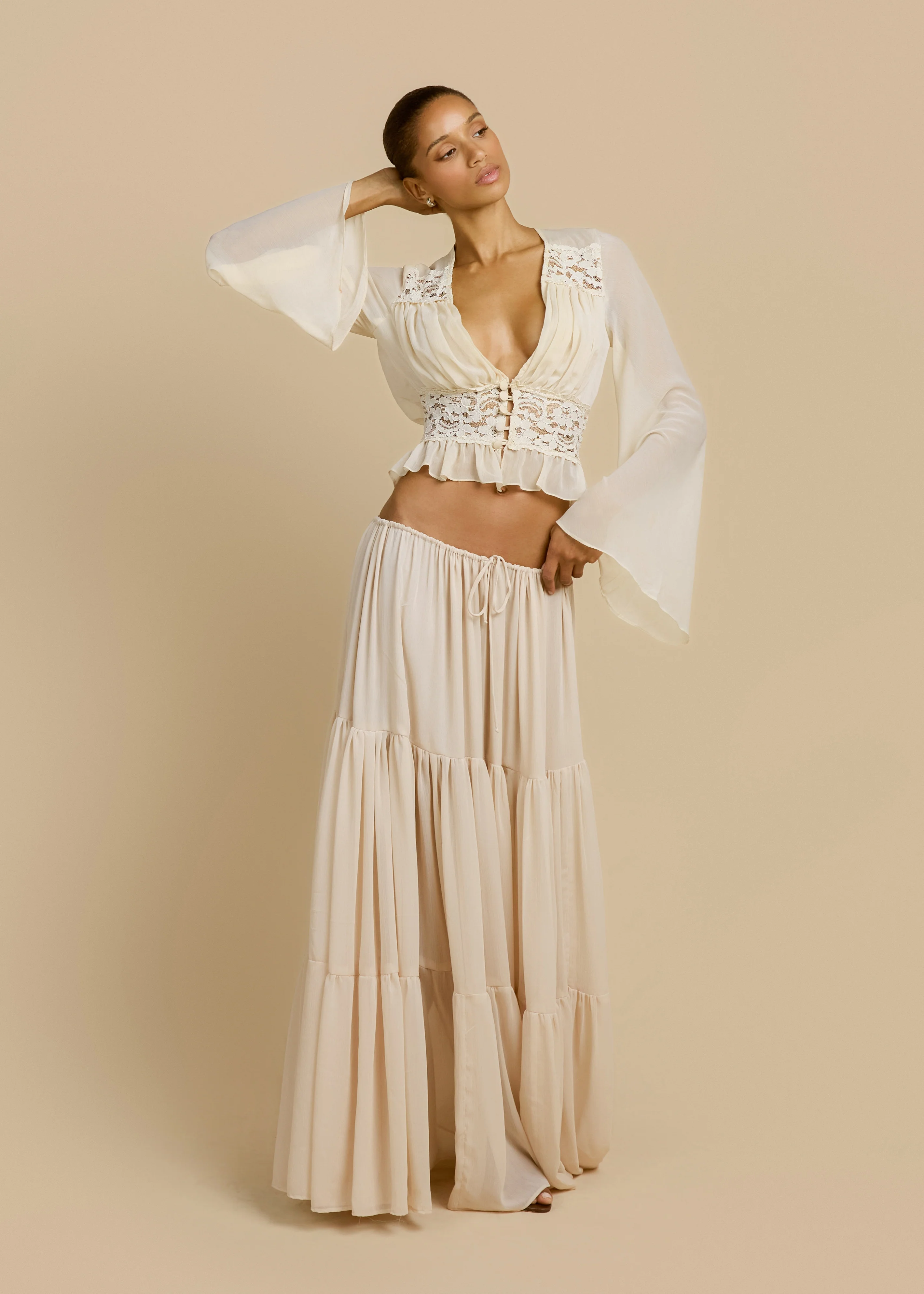 ALESSANDRA SKIRT IVORY - Image 4