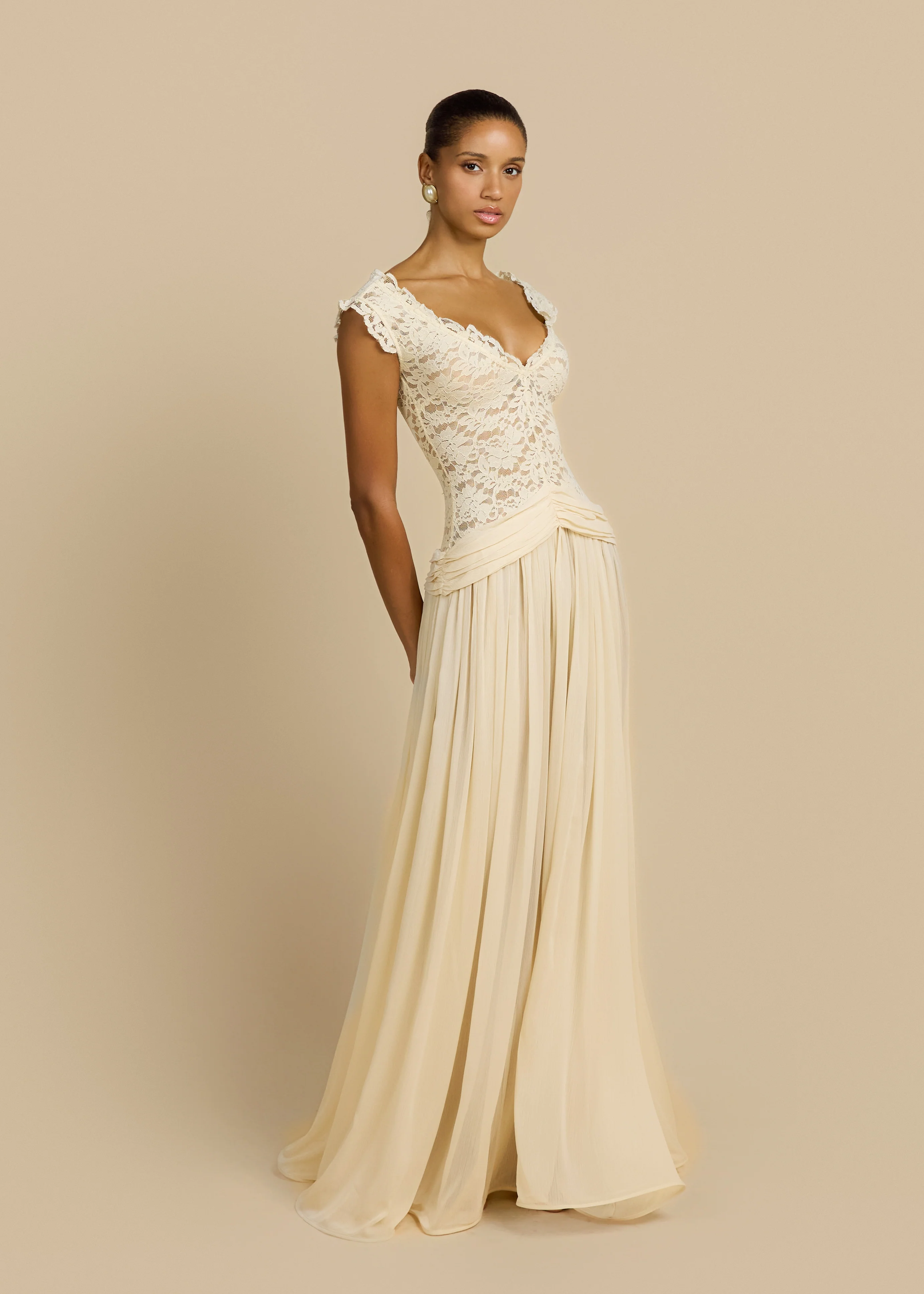 ARABELLA DRESS BEIGE - Image 3