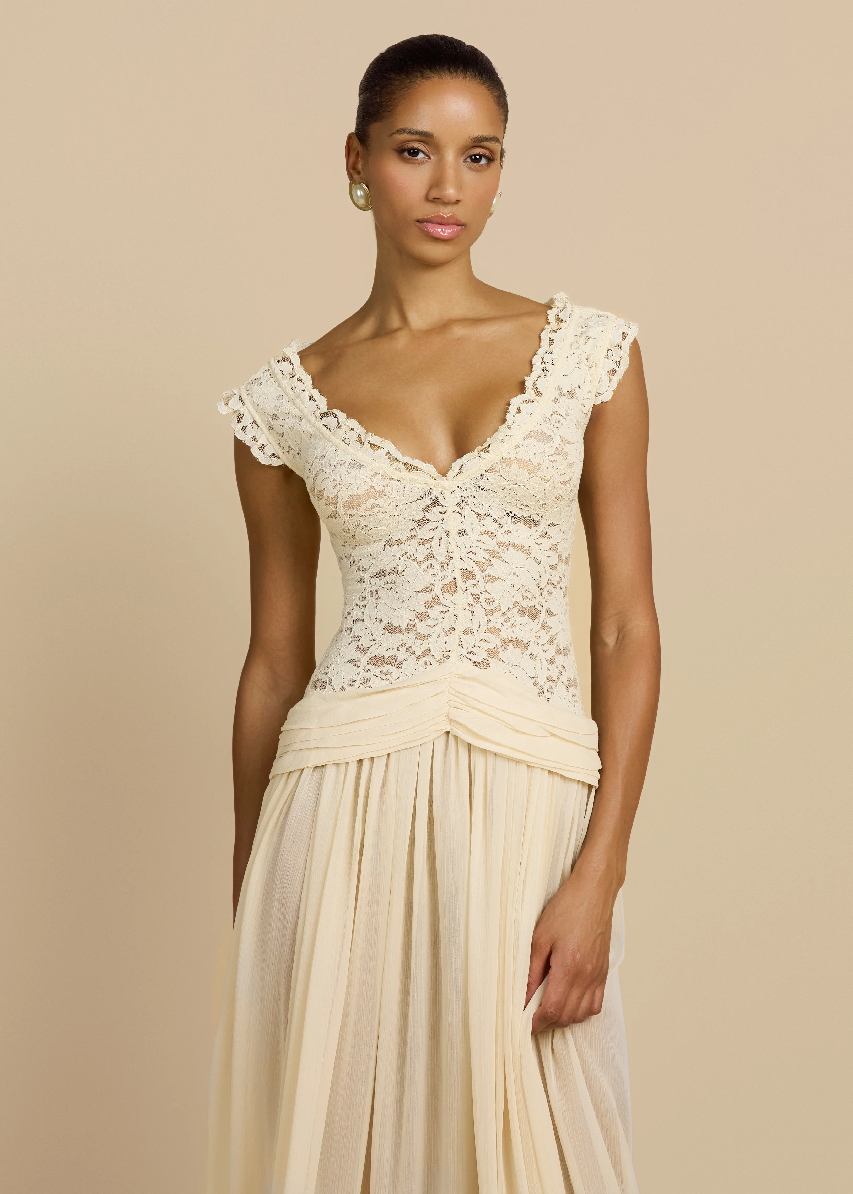 ARABELLA DRESS BEIGE - Image 4