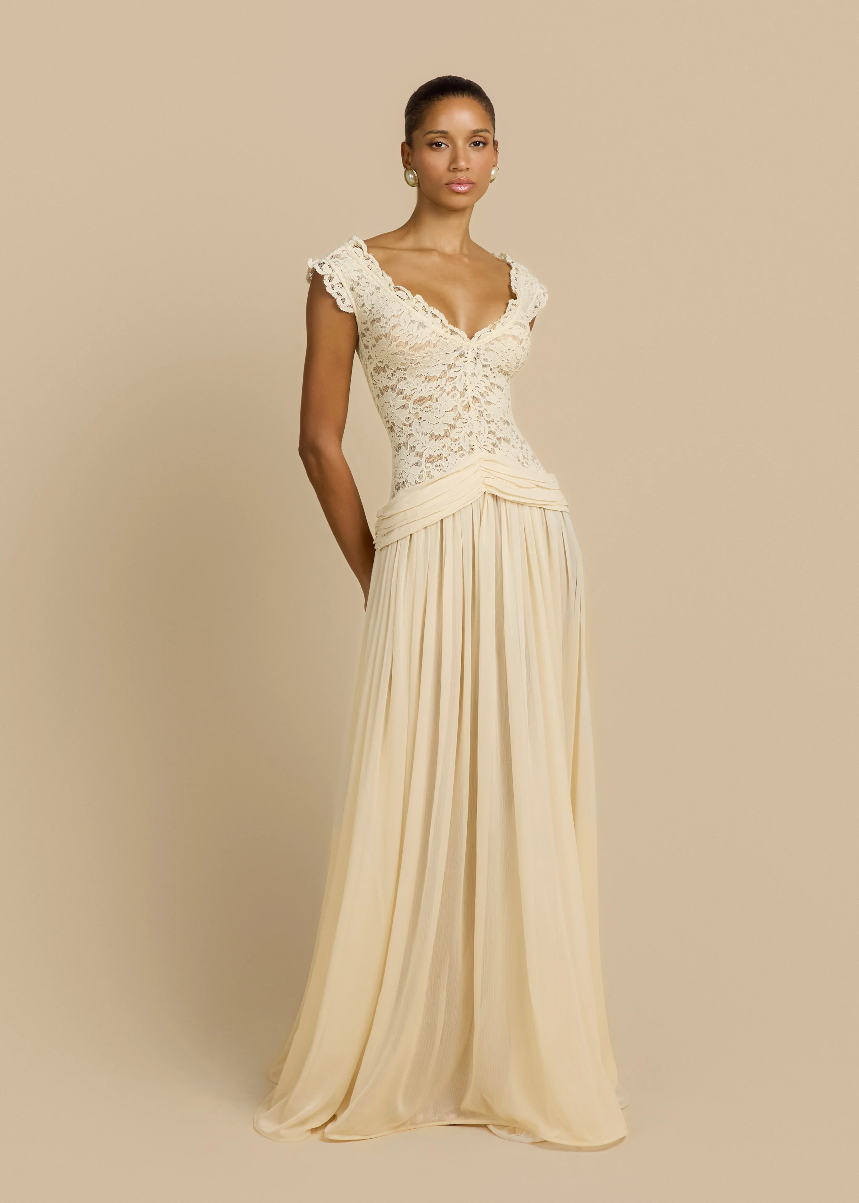 ARABELLA DRESS BEIGE - Image 5