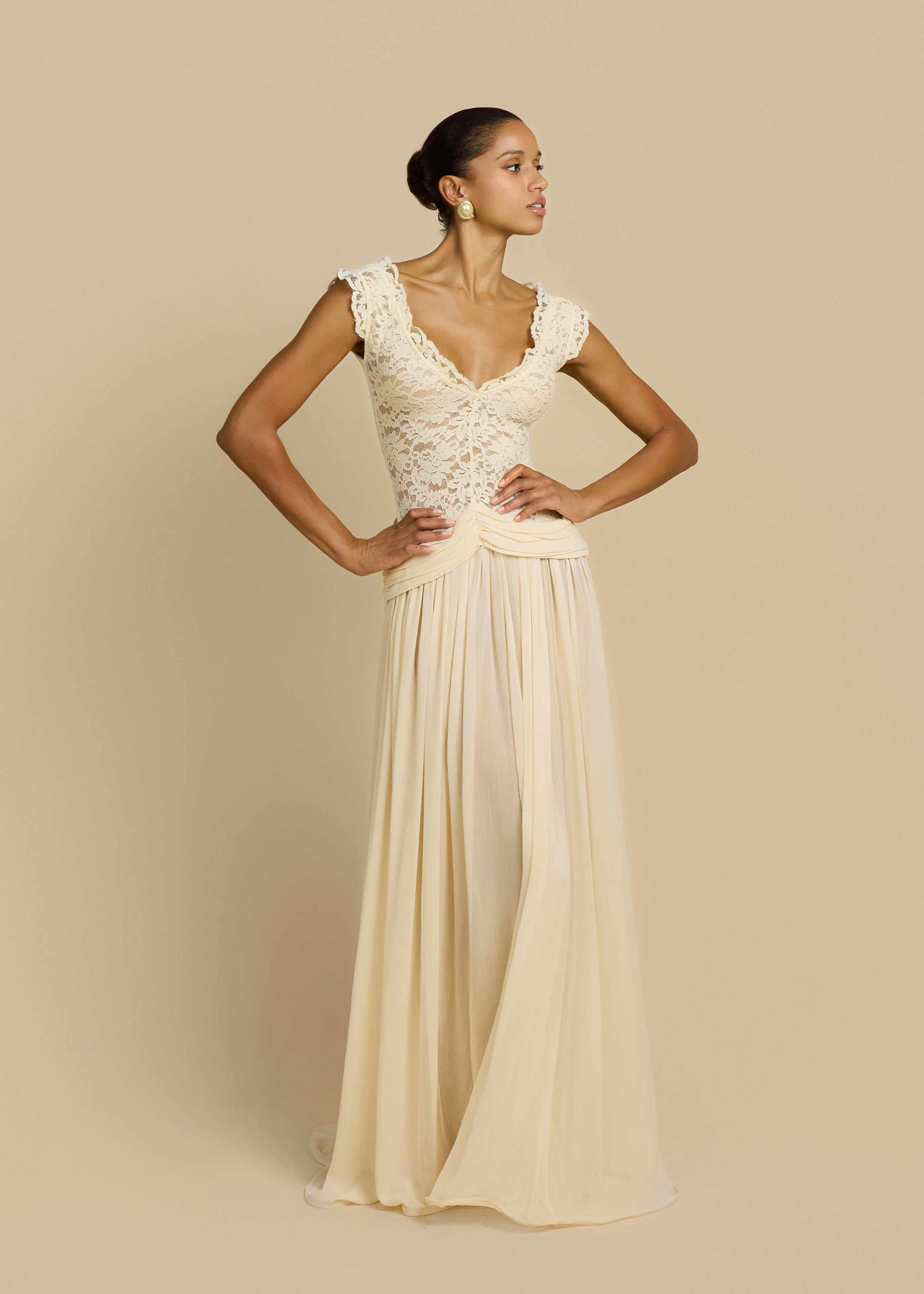 ARABELLA DRESS BEIGE - Image 9