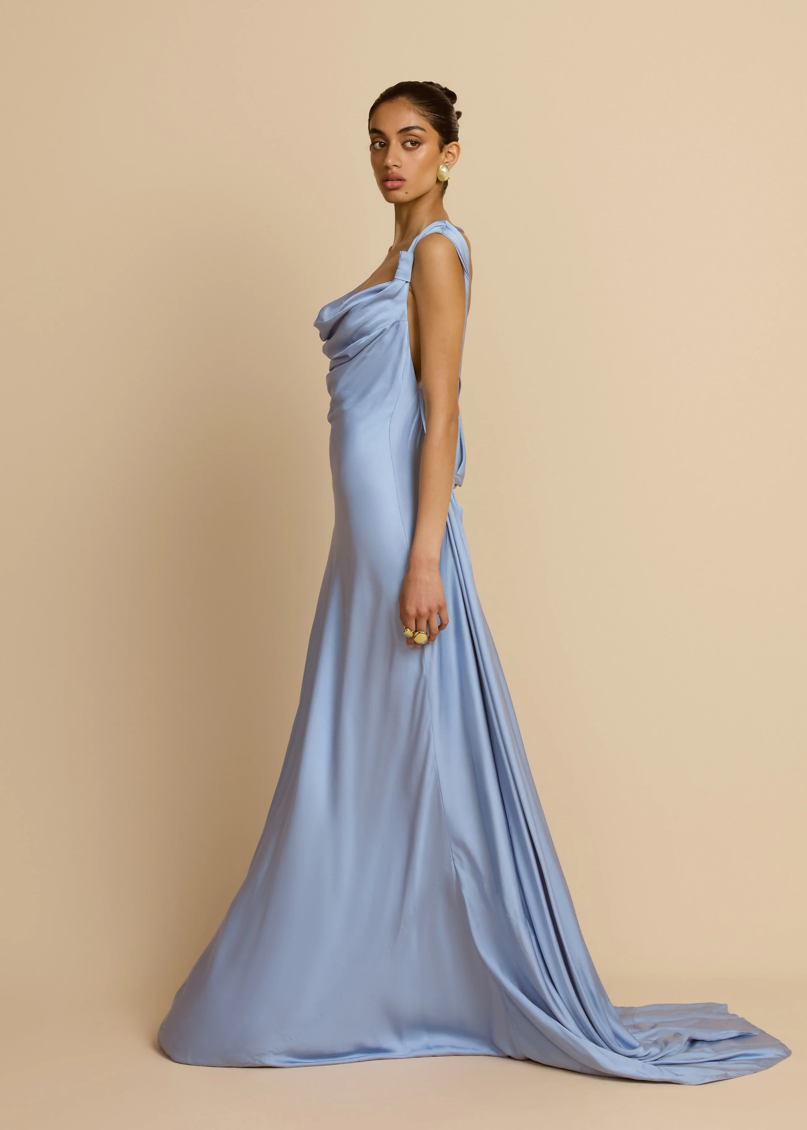 DARCY DRESS SKY BLUE - Image 4