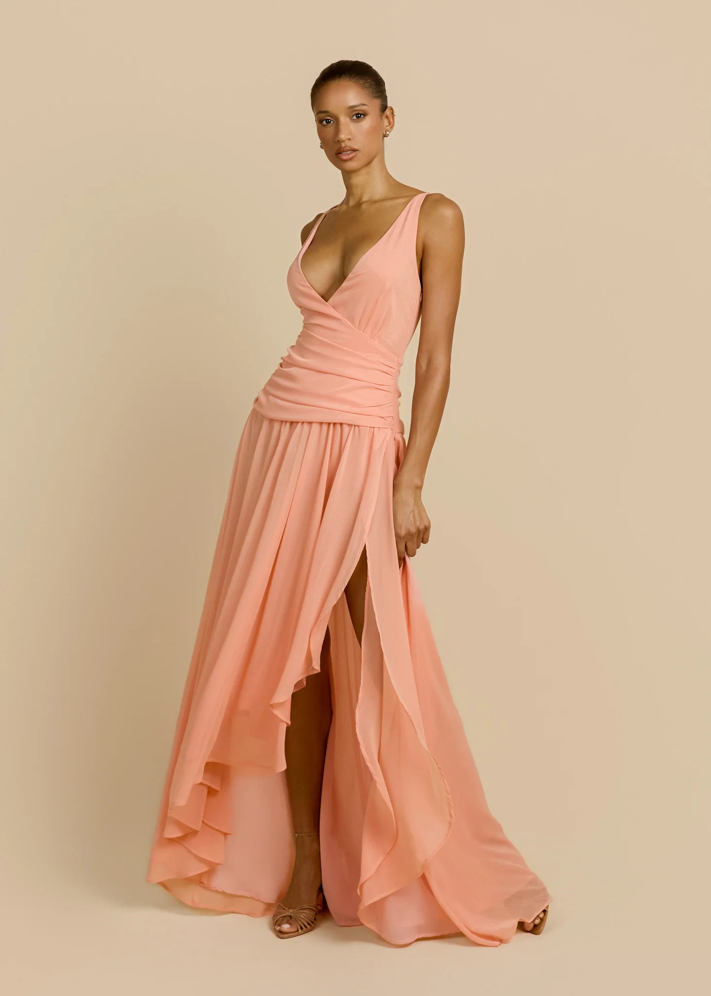 DELILAH DRESS PEACH - Image 6
