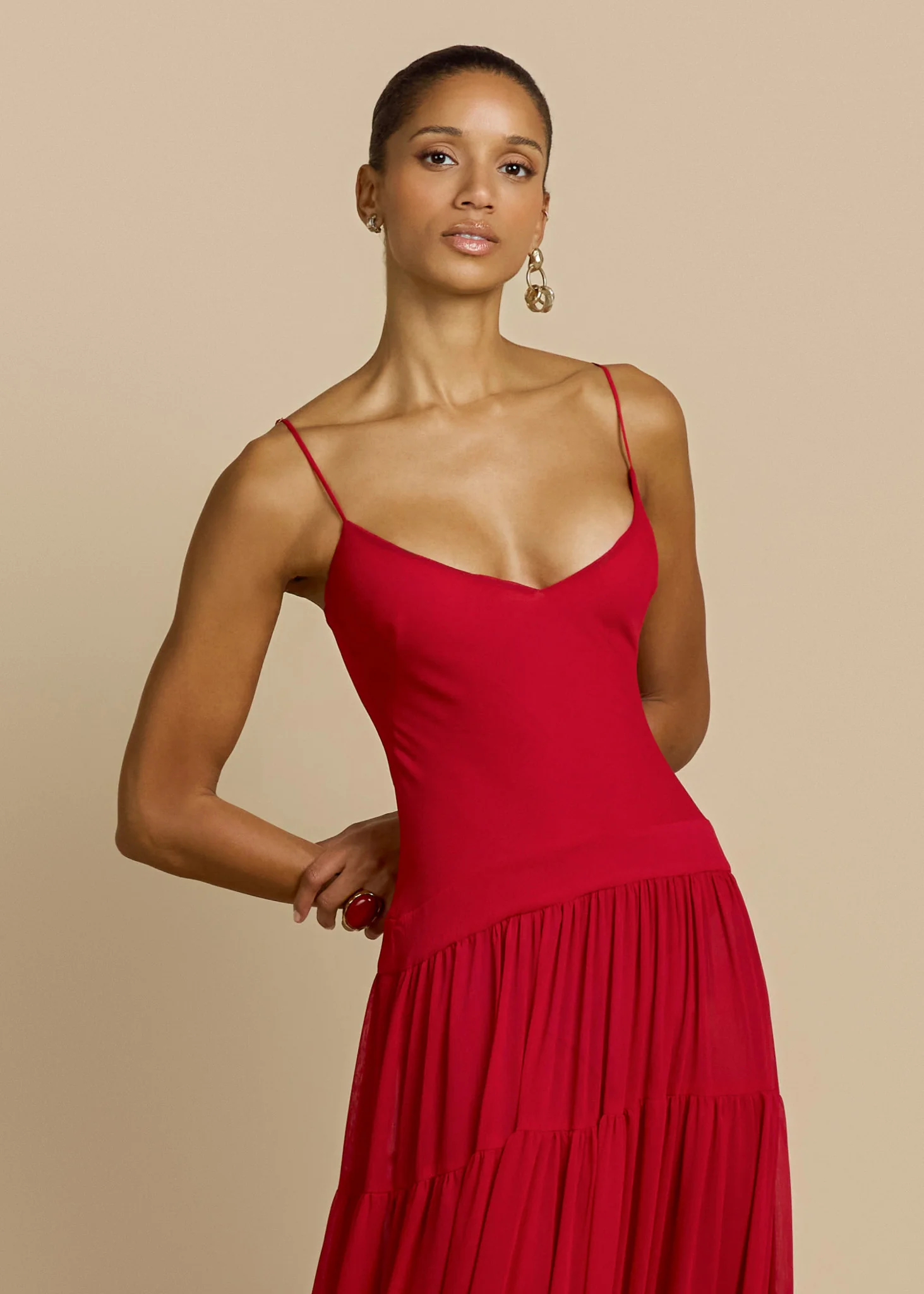 DELPHINA DRESS RED - Image 8