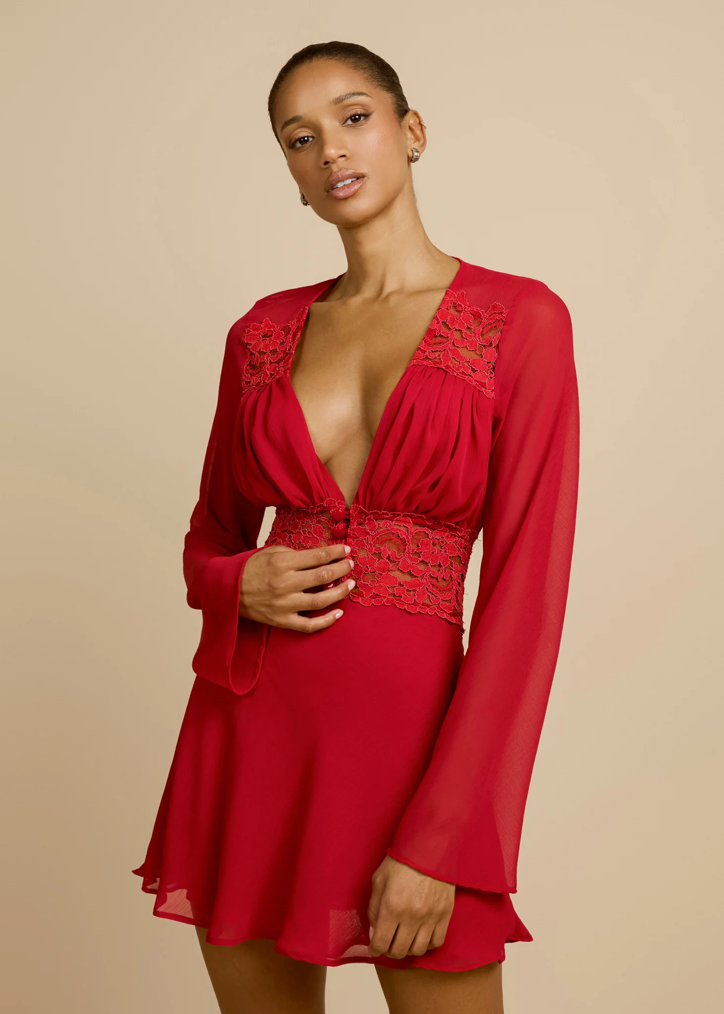 FIONA DRESS RED - Image 11
