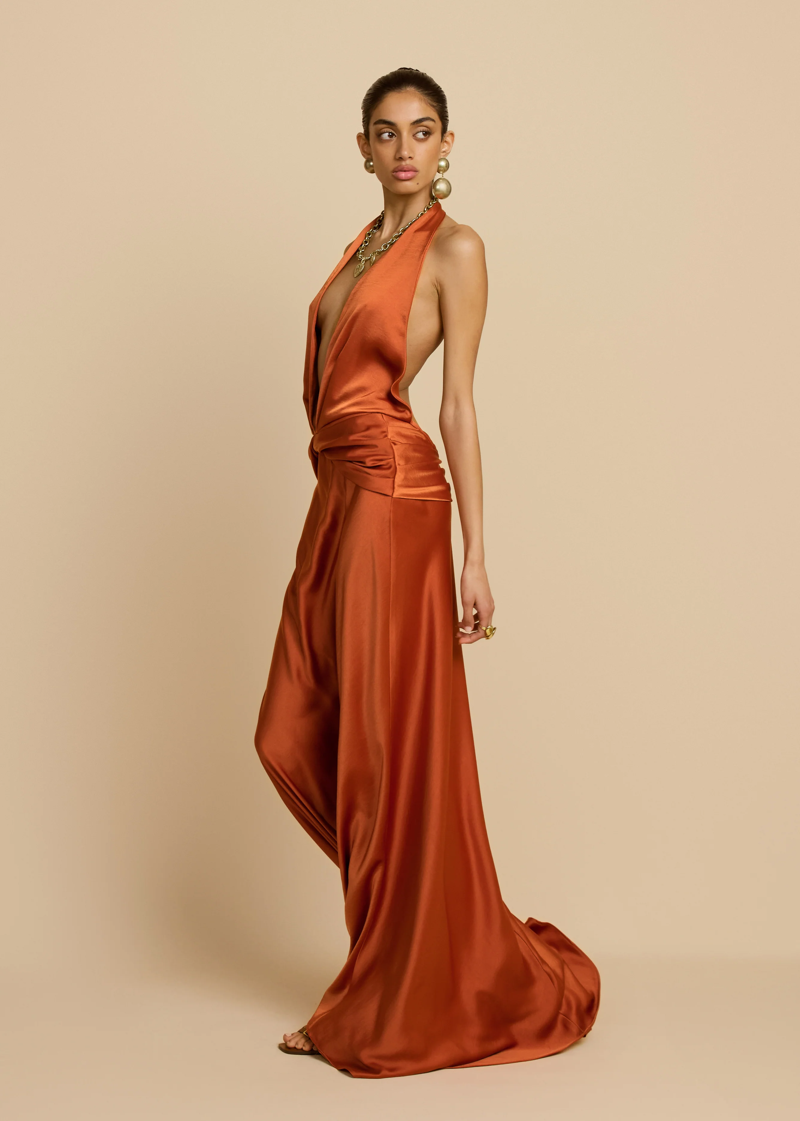 FRANCESCA DRESS RUST - Image 3