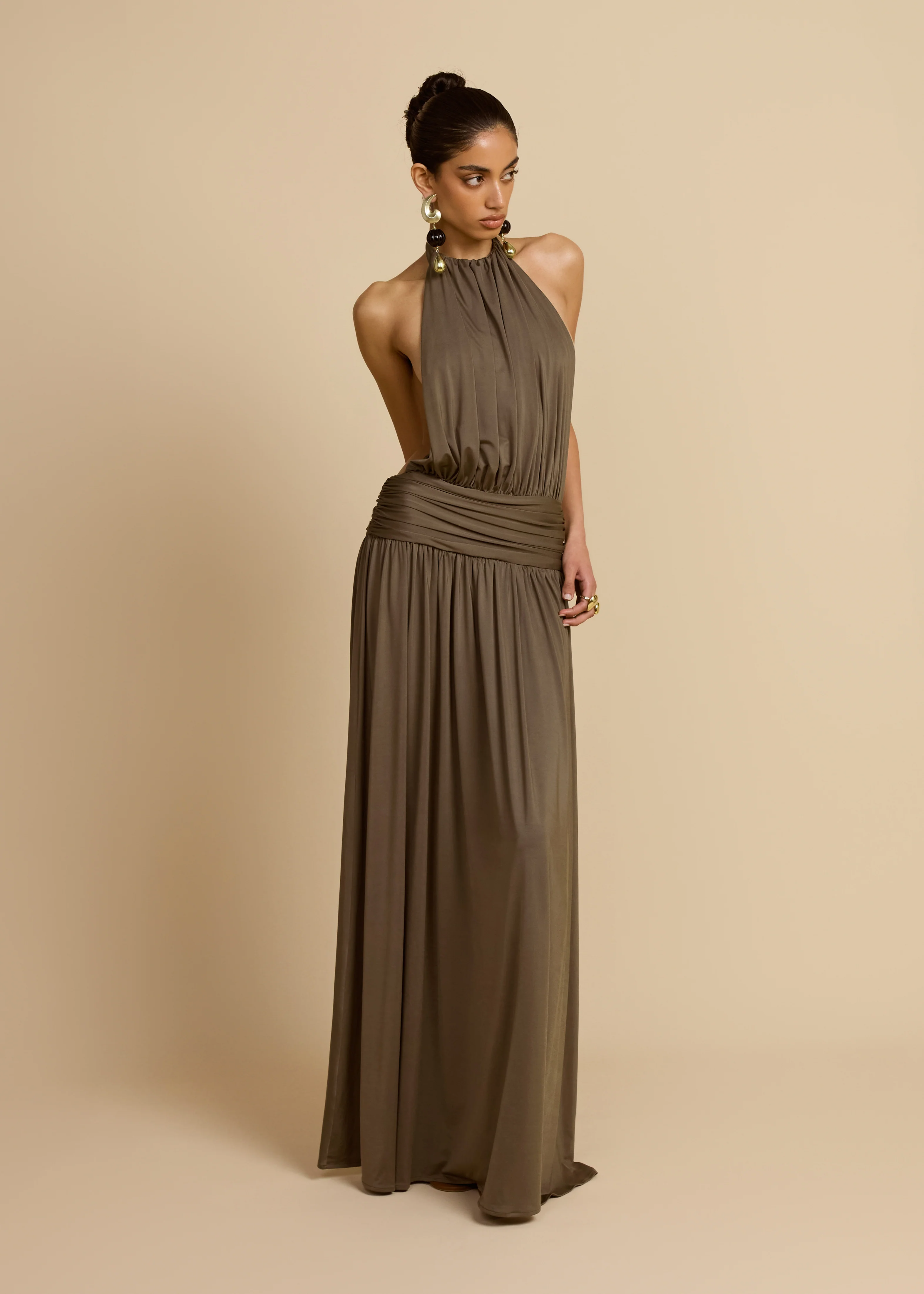 SANTINA DRESS KHAKI - Image 10