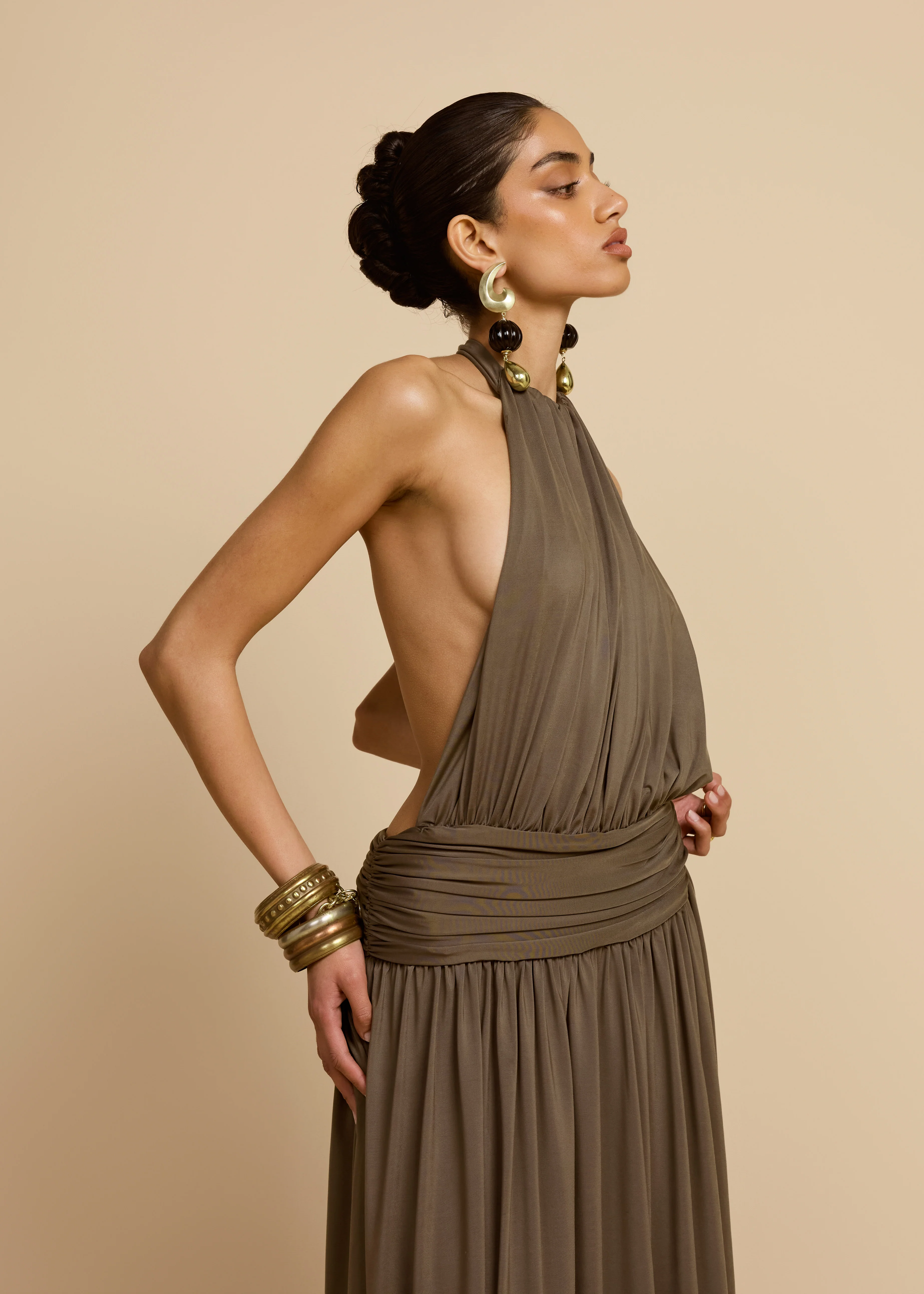 SANTINA DRESS KHAKI - Image 11