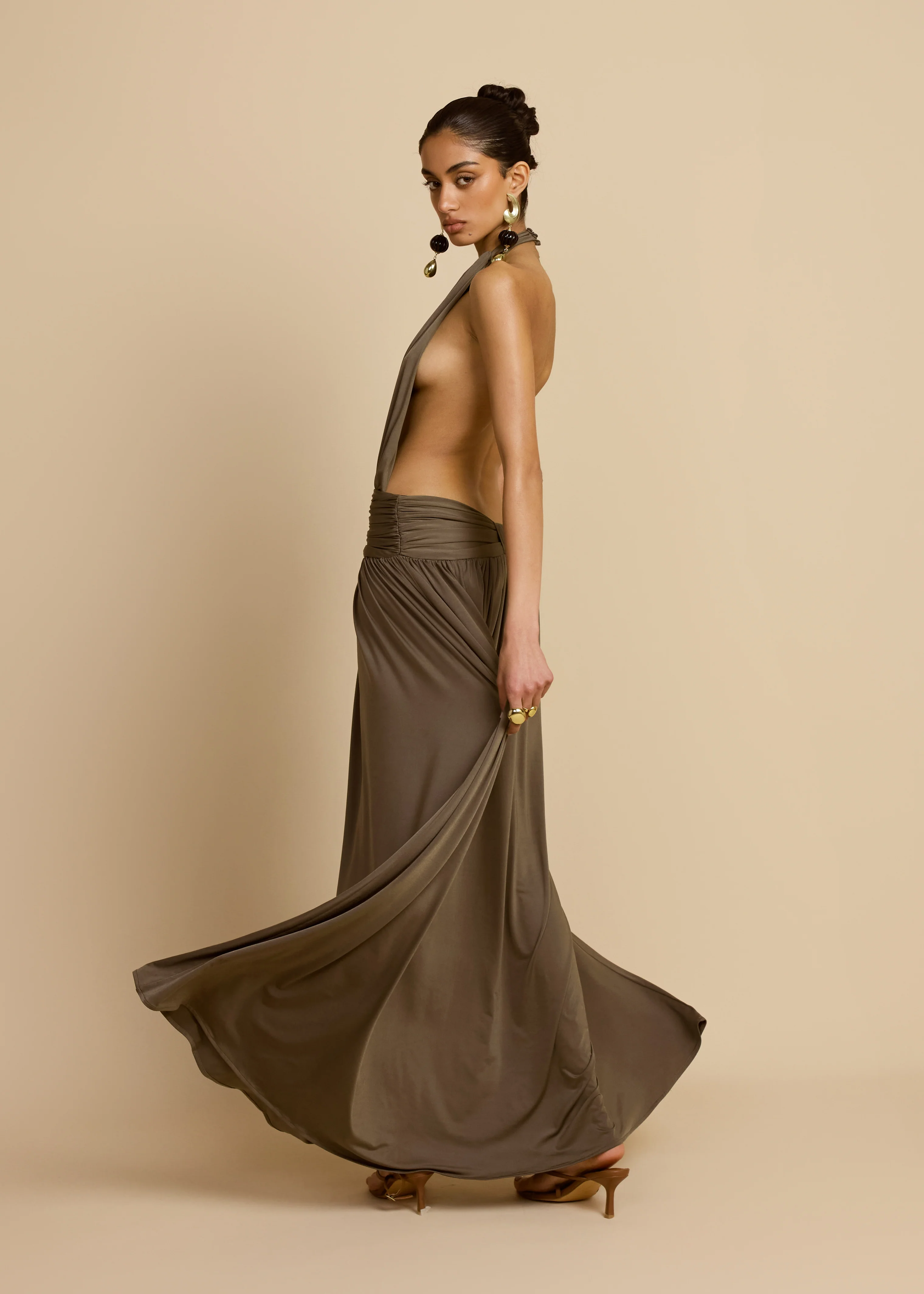 SANTINA DRESS KHAKI - Image 5