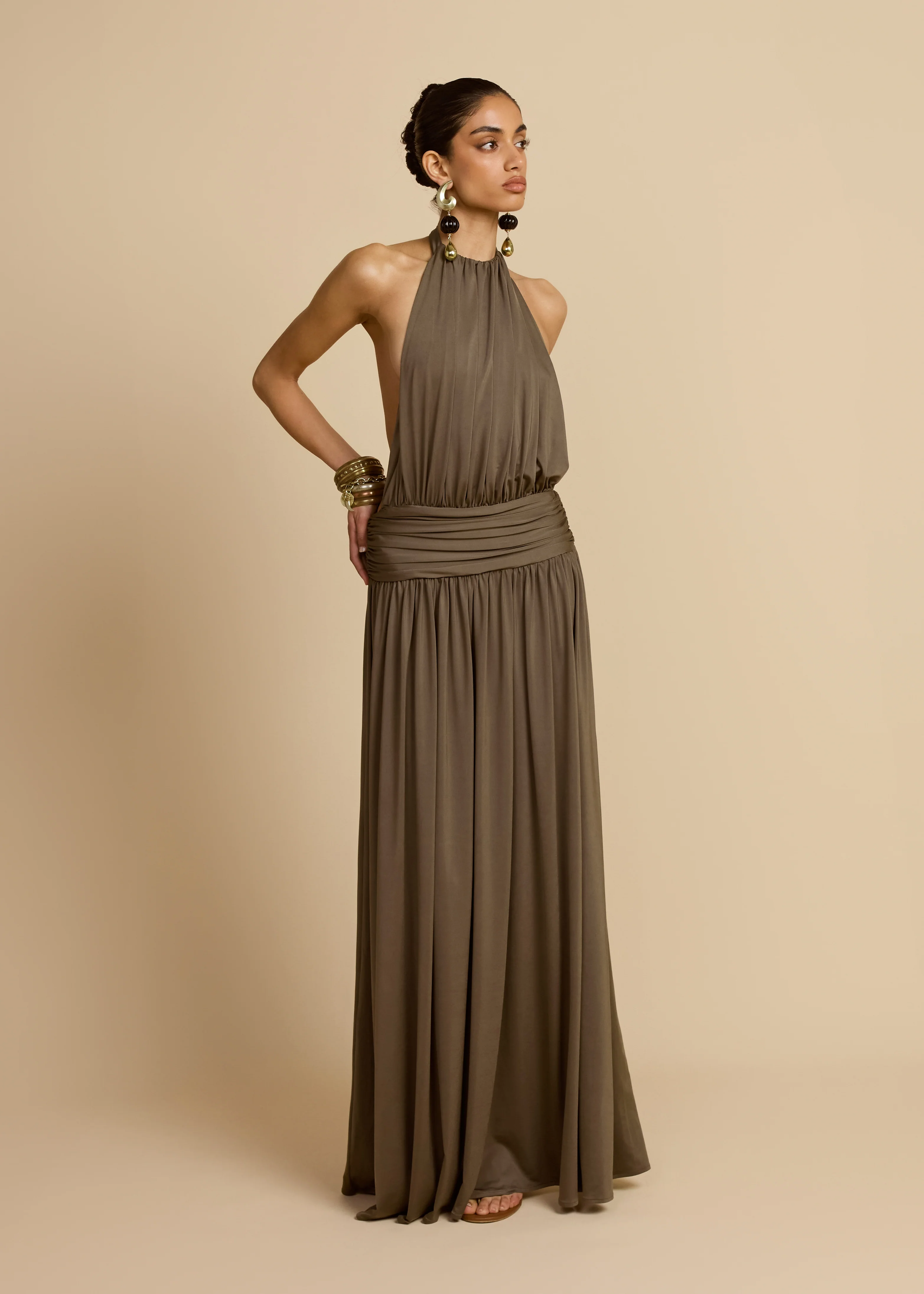 SANTINA DRESS KHAKI - Image 6