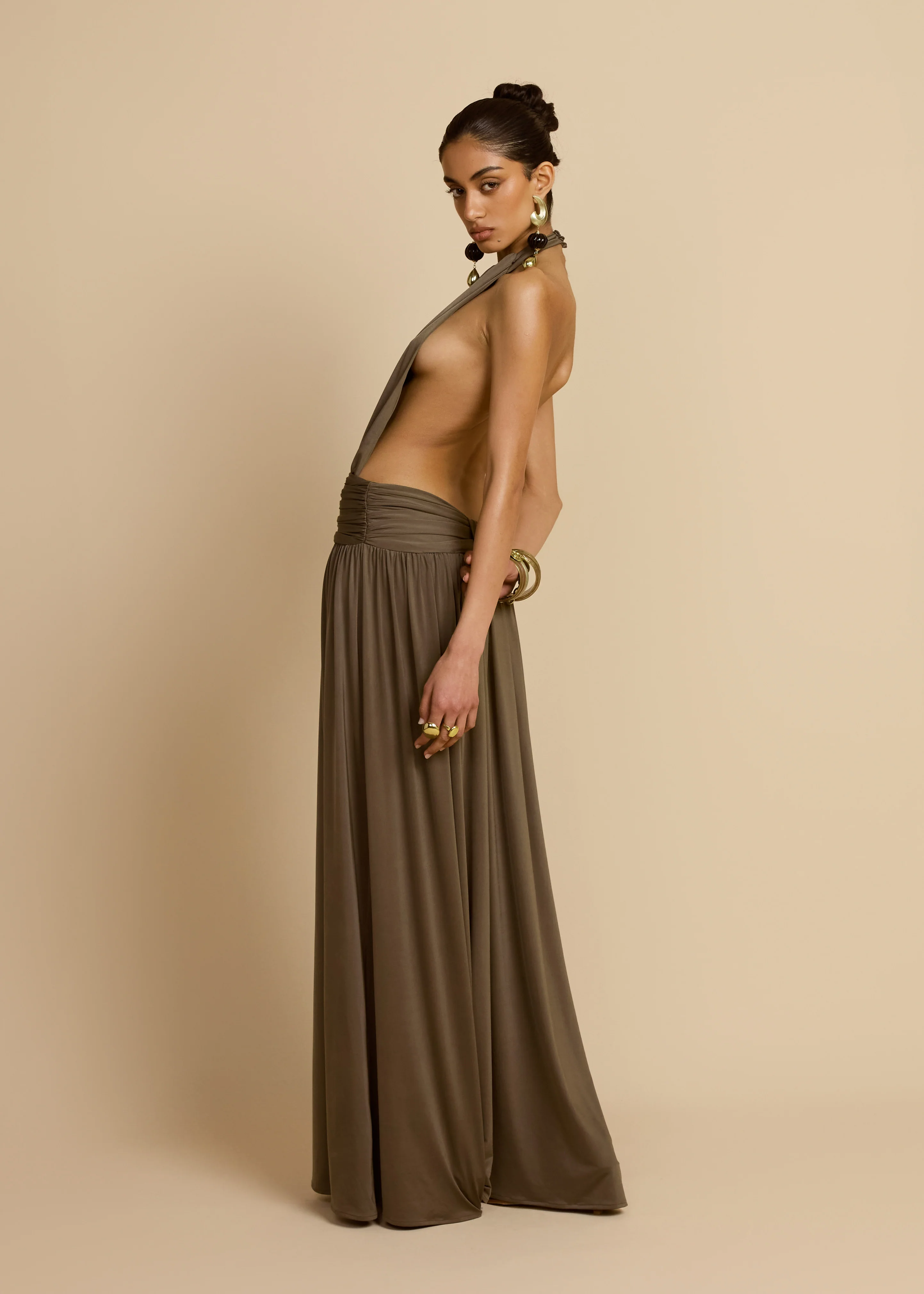 SANTINA DRESS KHAKI - Image 8