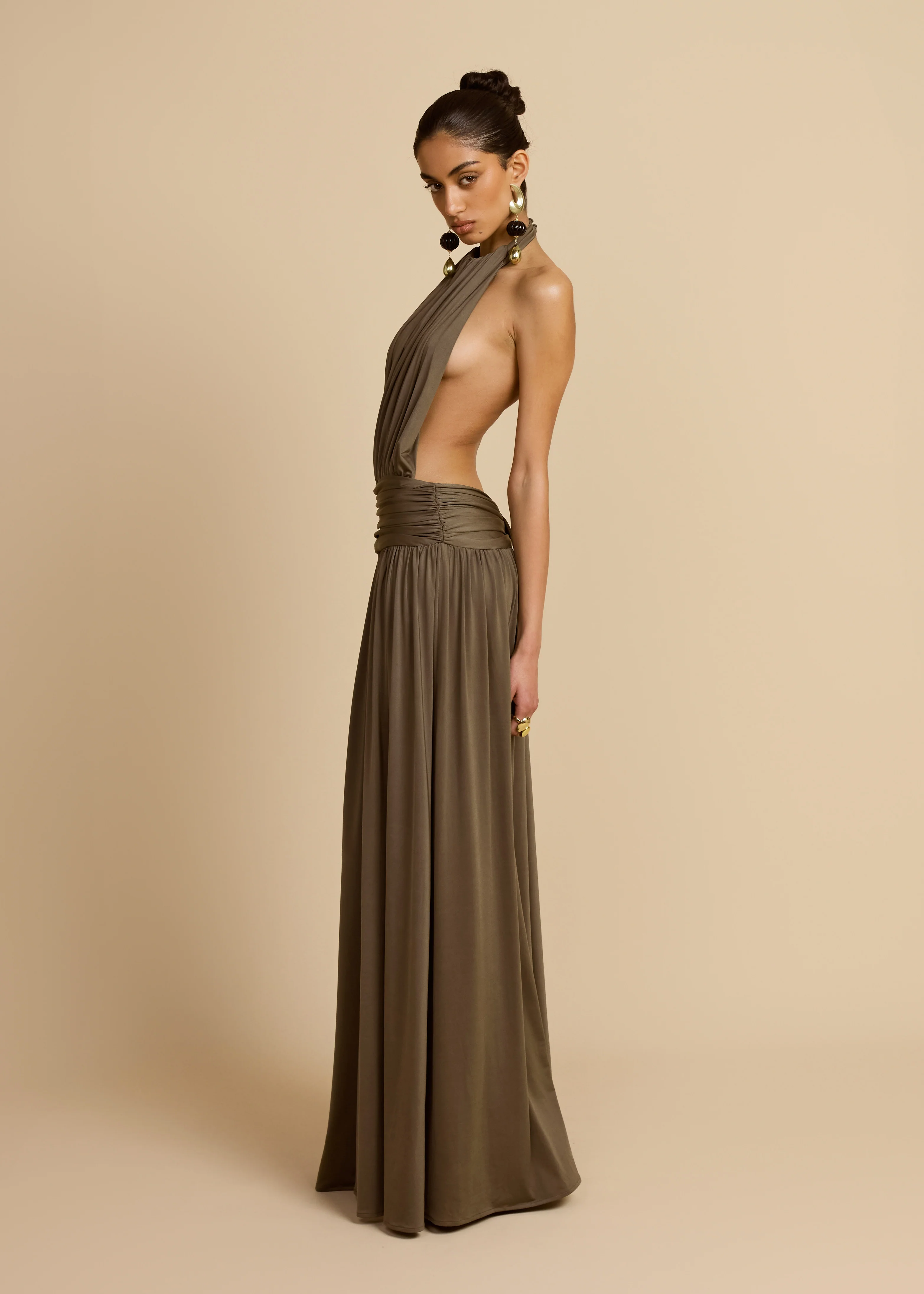 SANTINA DRESS KHAKI - Image 9